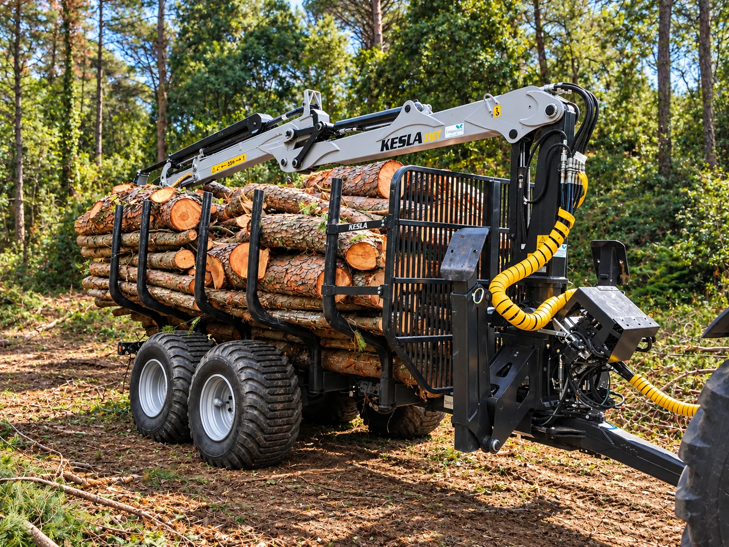 Remolque forestal KESLA con grúa para madera, fotografía 2
